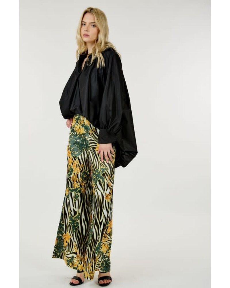 MULTI-PRINT HIGHT WAISTED PANTS