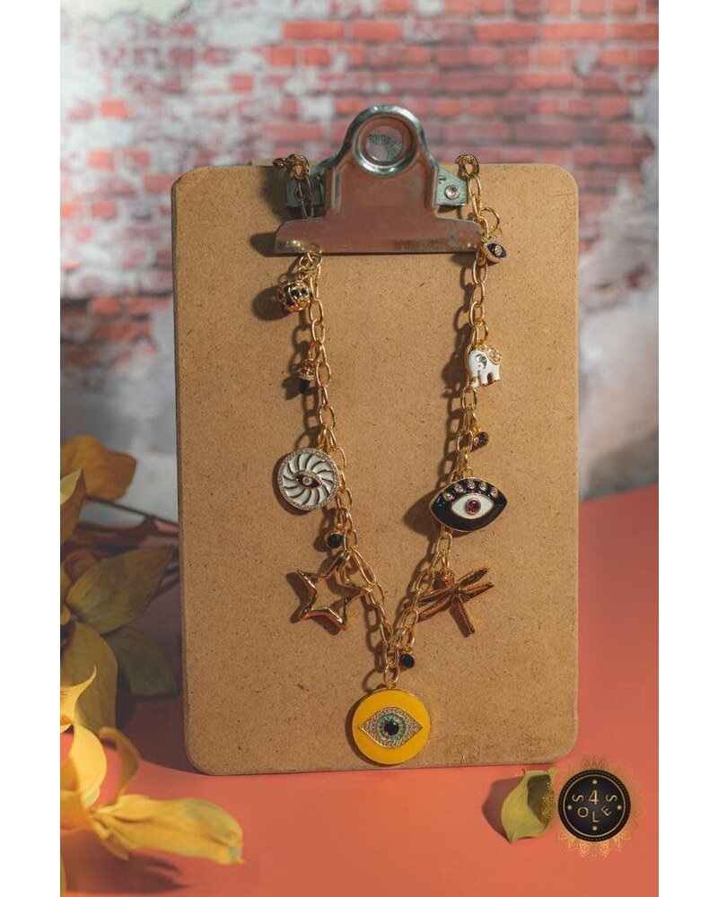 4 Soles Multi Eye Necklace