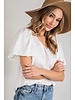 V-NECK PUFF SLEEVE BLOUSE TOP