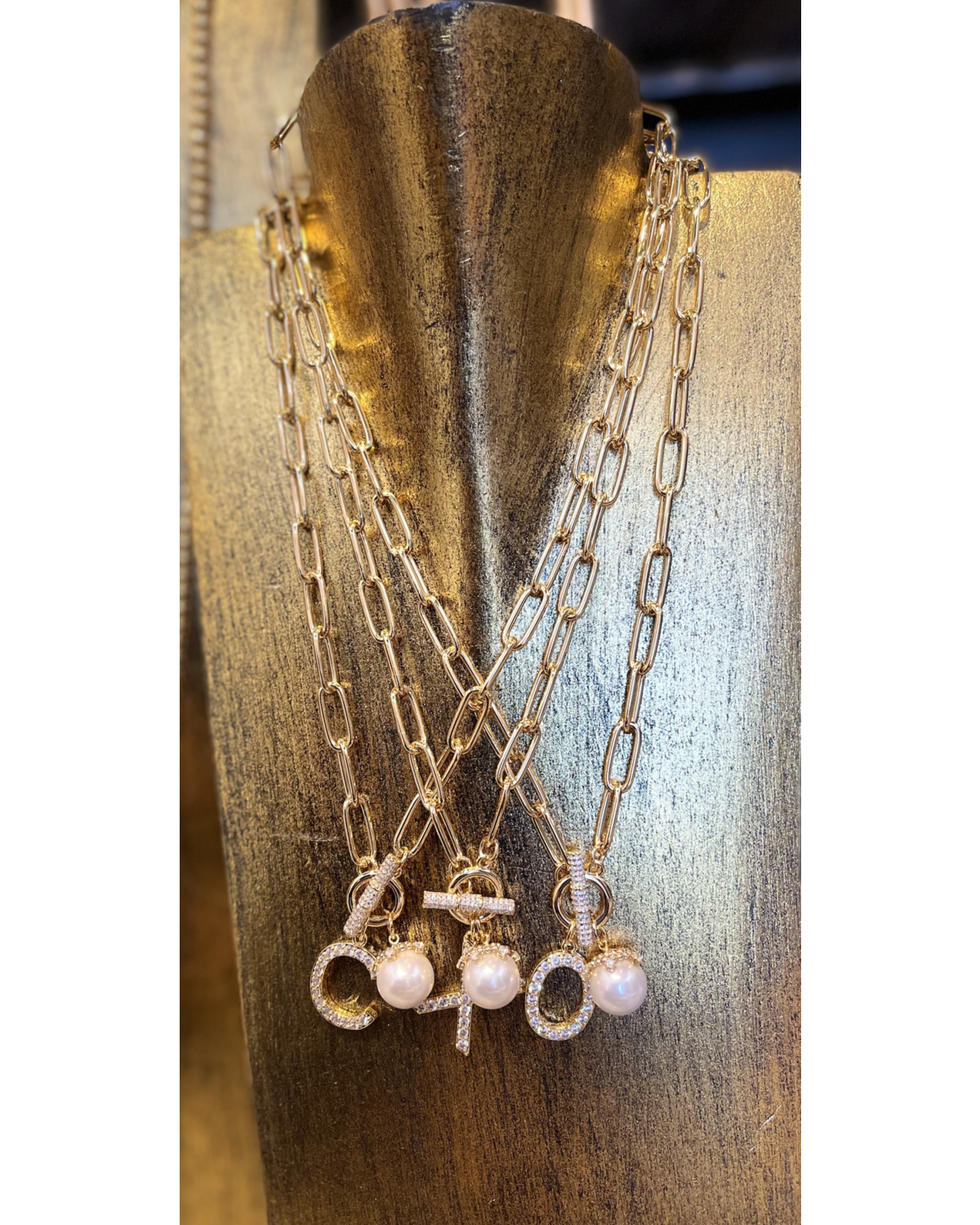 Gold Necklace Initial
