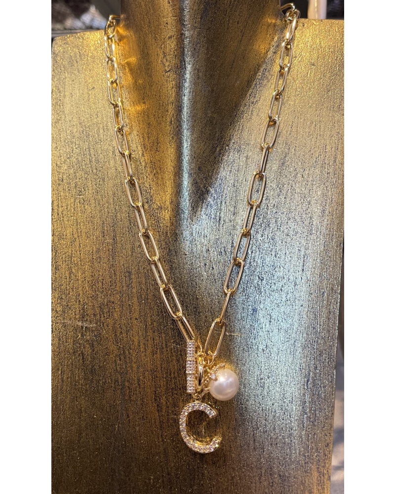 Gold Necklace Initial