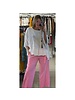 Linen Pants with Glitter Details One Size