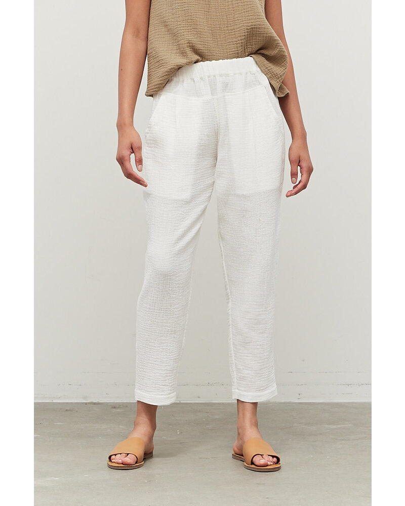 COTTON DOUBLE GAUZE YOKE PANT