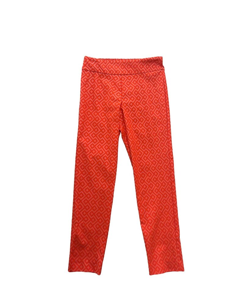 Krazy Larry Pull-on Printed Pants Coral