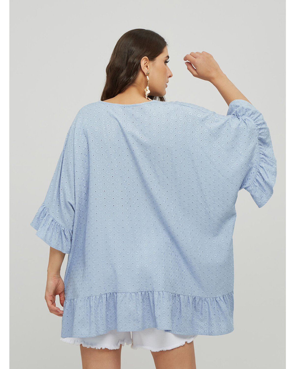 V neck Lace Tunic