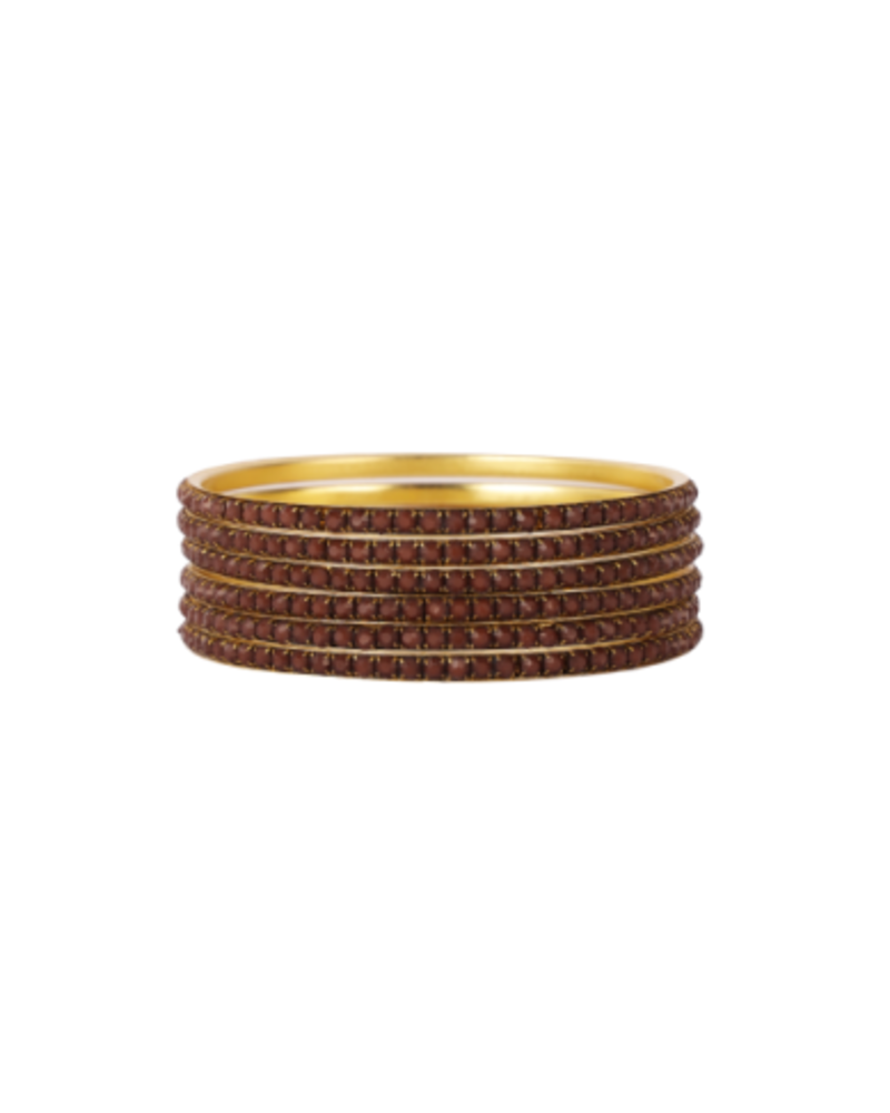 DEVI BANGLE - TABAC (SET OF 6)