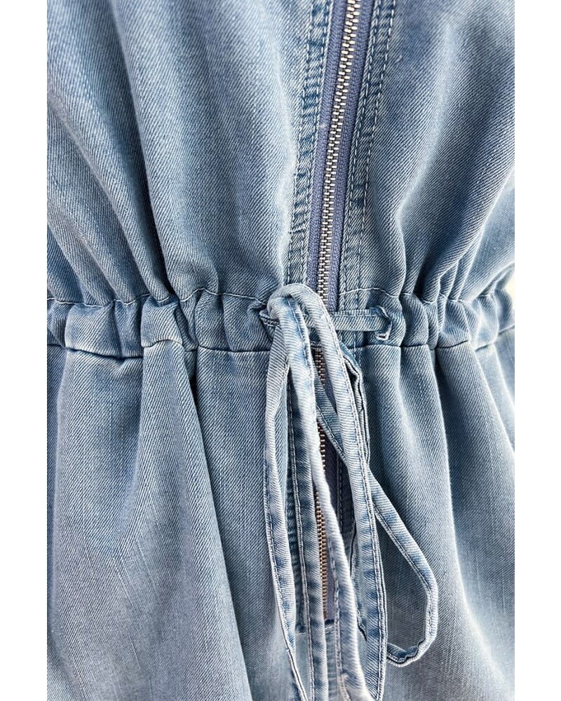 Embellished Denim Jump Button Ups Suit