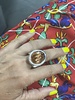 Big amber ajustable ring Virazon