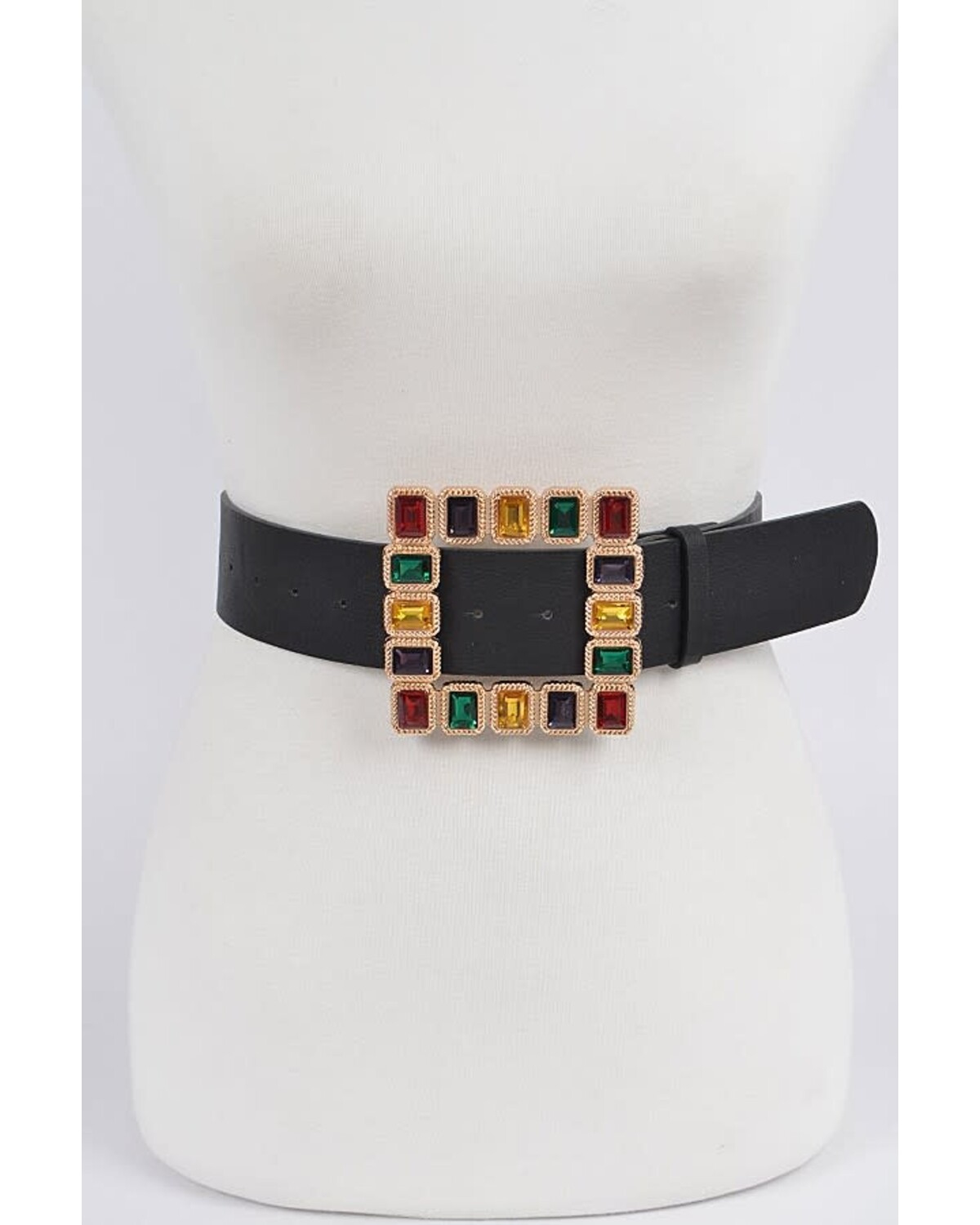 Rhinestone Gemstone Square Plus Size Belt