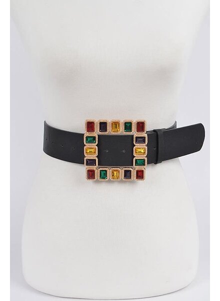 Rhinestone Gemstone Square Plus Size Belt