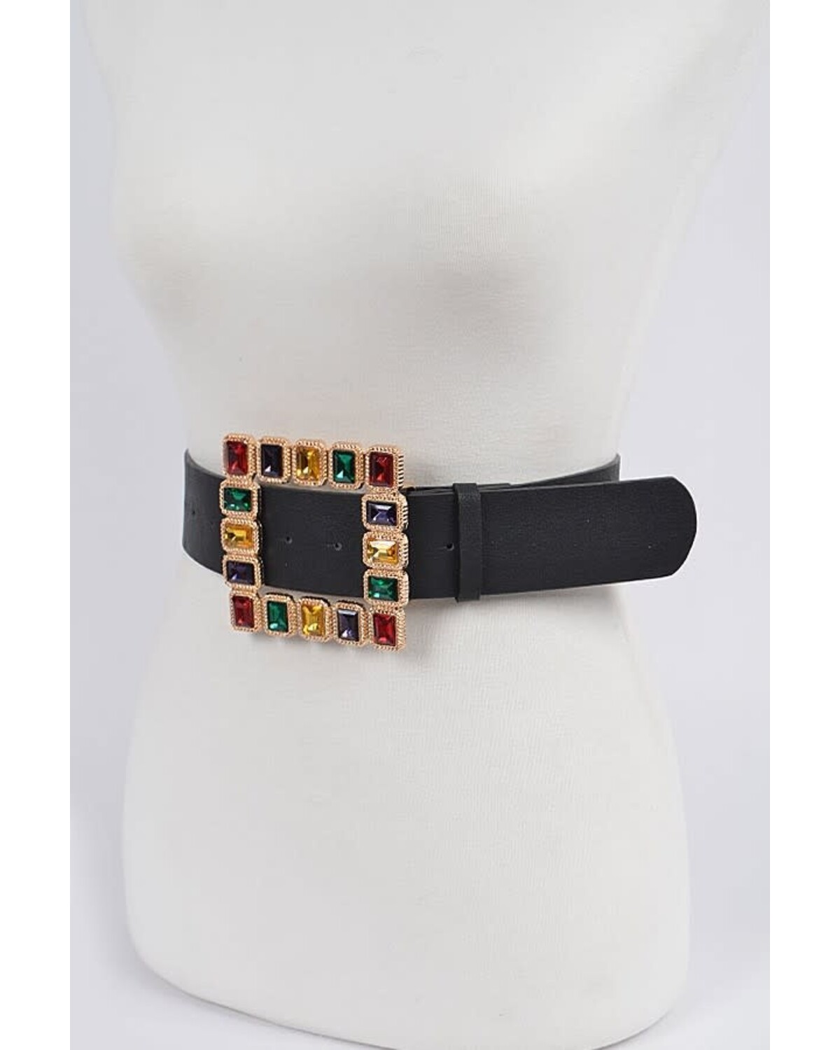 Rhinestone Gemstone Square Plus Size Belt