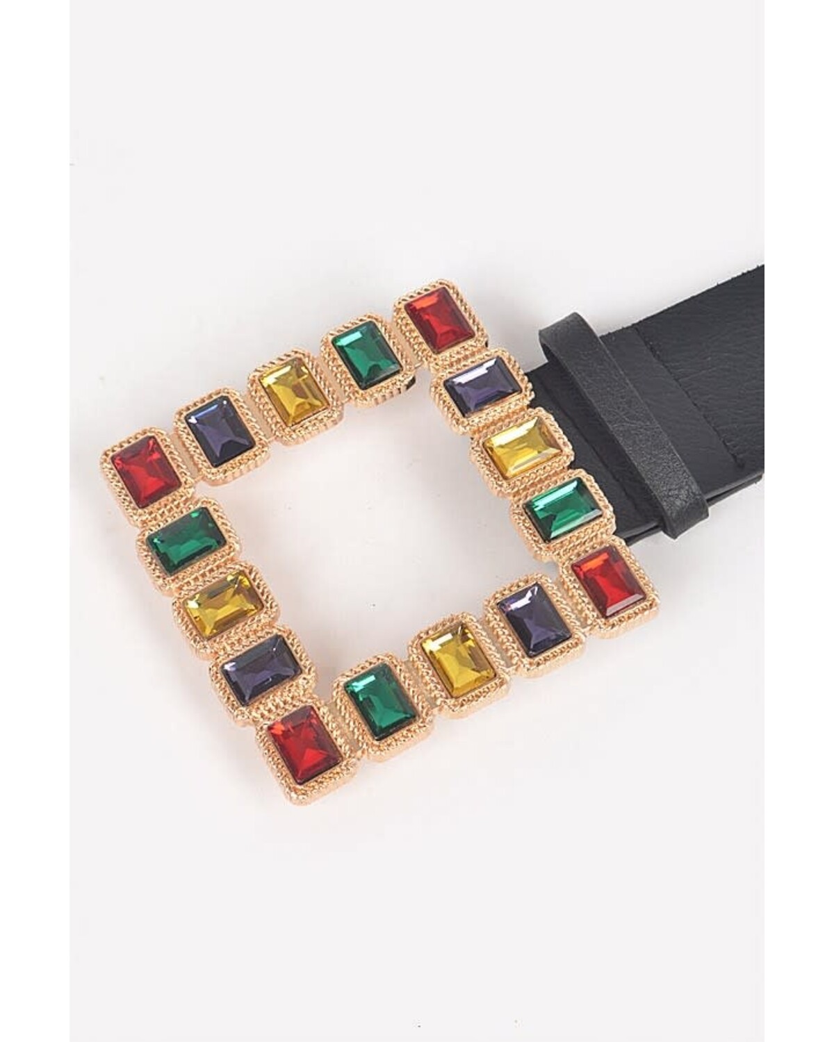 Rhinestone Gemstone Square Plus Size Belt