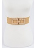 Rhinestone Buckle Stretch Straw Belt