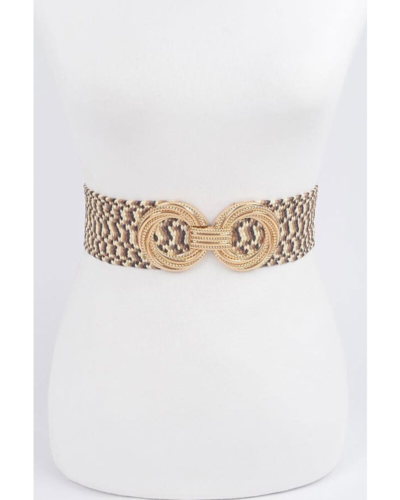 Metal Buckle Stretch Waist Belt