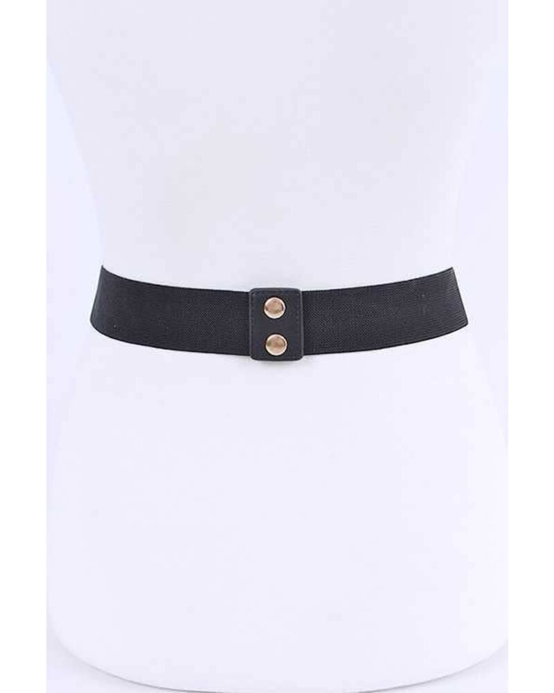 Crystal Pave Square Buckle Elastic Belt(more Colors)