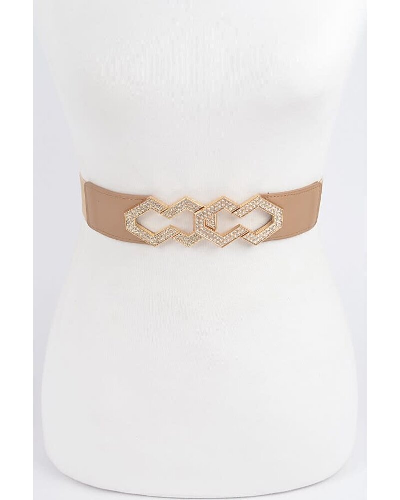 Rhinestone Cuff Elastic Belt(more Colors)