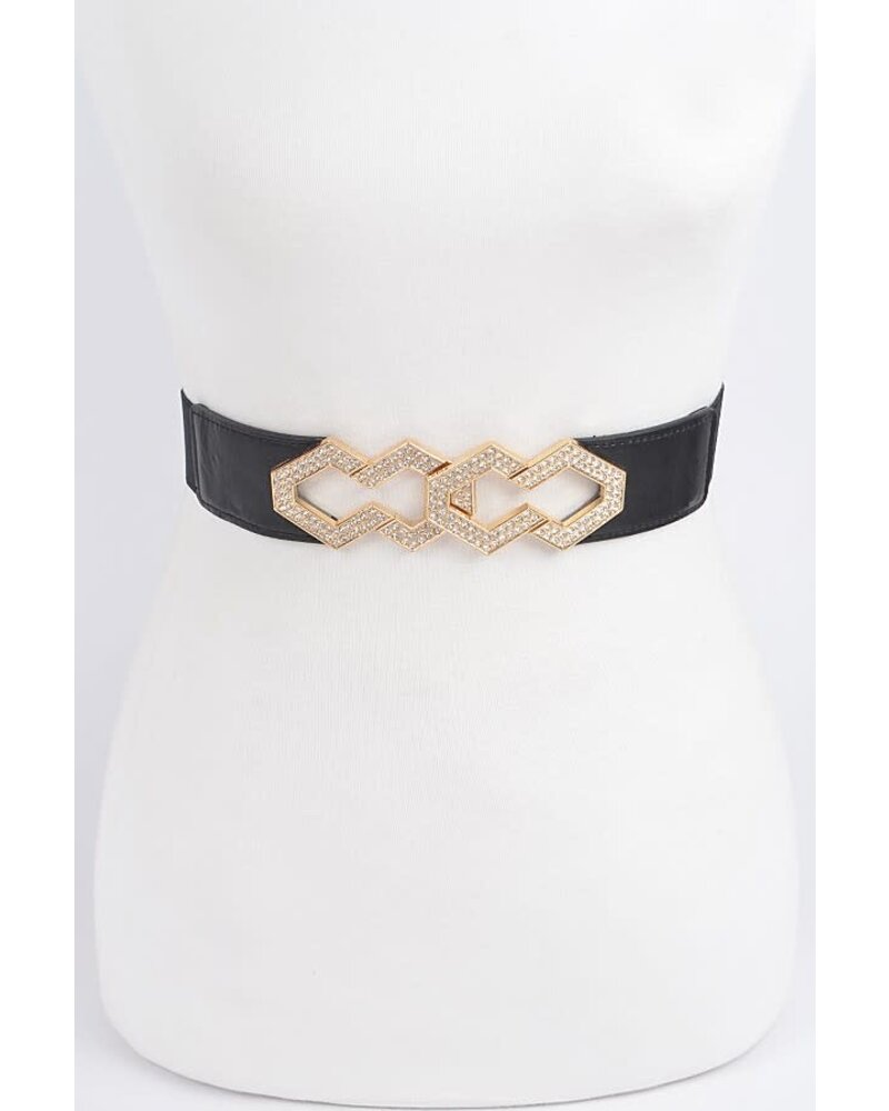 Rhinestone Cuff Elastic Belt(more Colors)