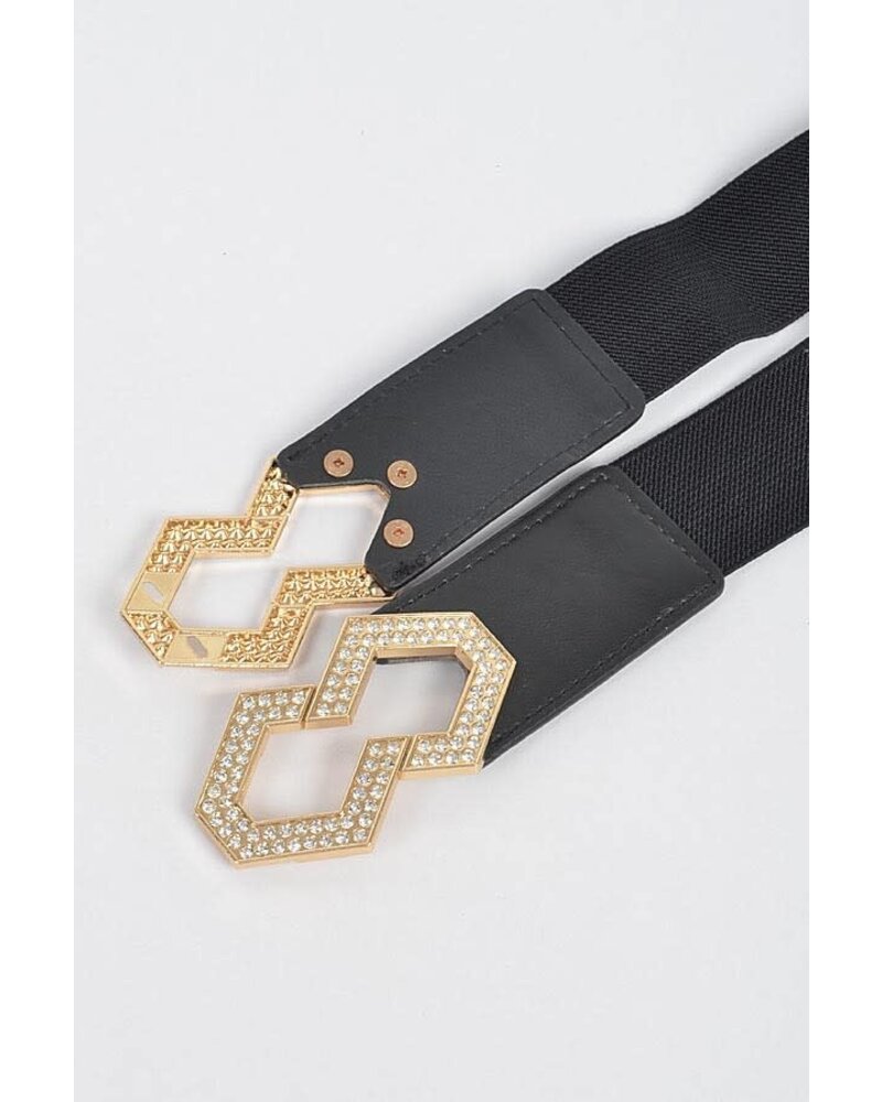 Rhinestone Cuff Elastic Belt(more Colors)