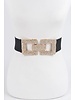 Rhinestone Buckle Elastic Belt