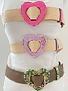 Leather Big Heart Elastic Belt