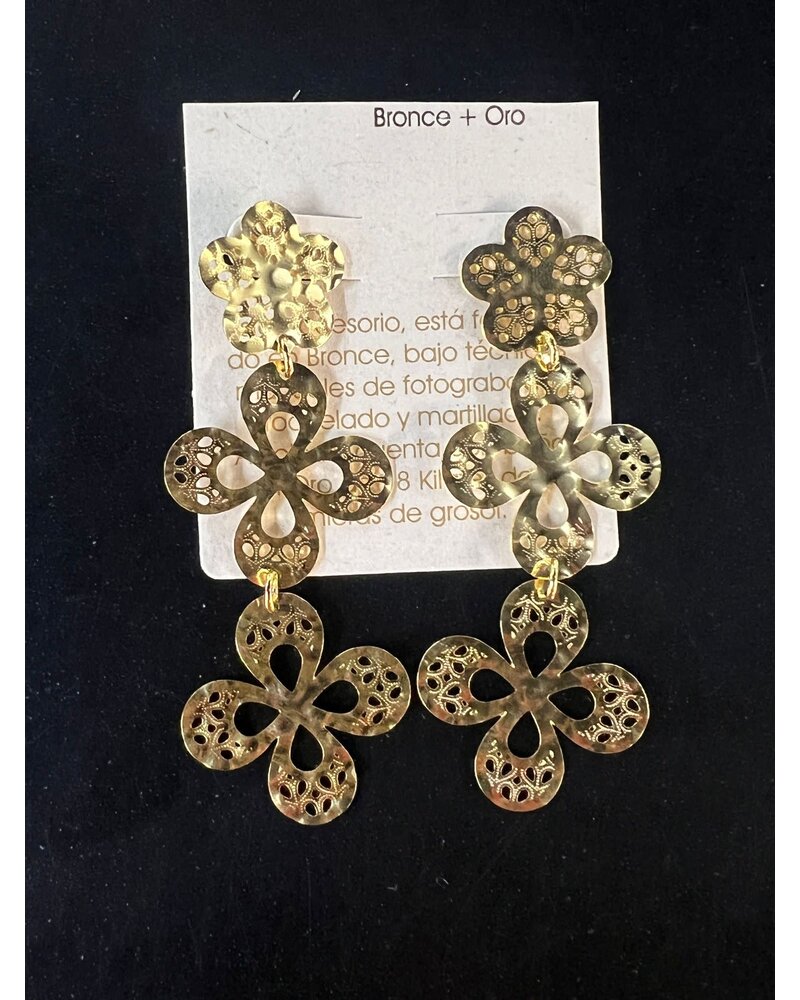 3 Flowers earrings