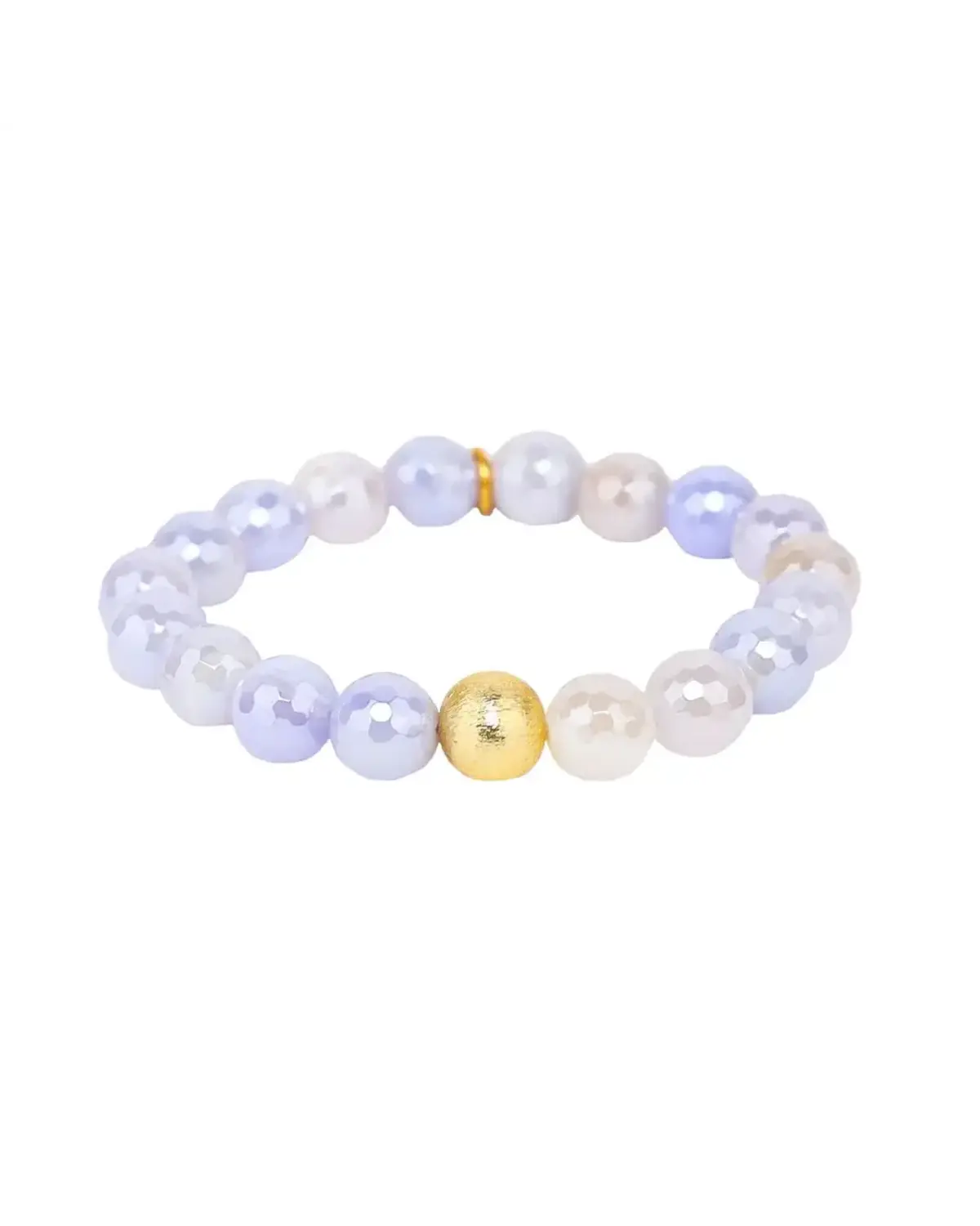 MÉLANGE BEADED BRACELET AQUAMARINE