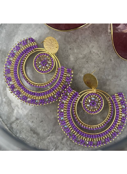 Lavender Handmade Earrings