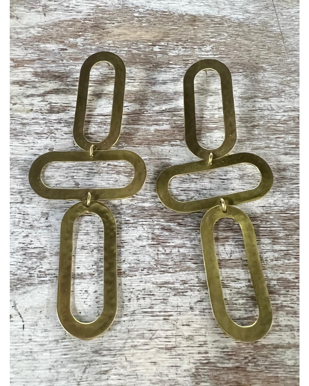 Long Brass Earrings