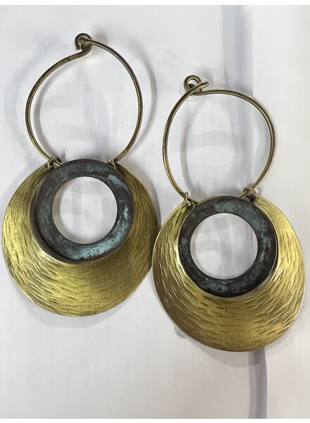 Designer brass earrings
