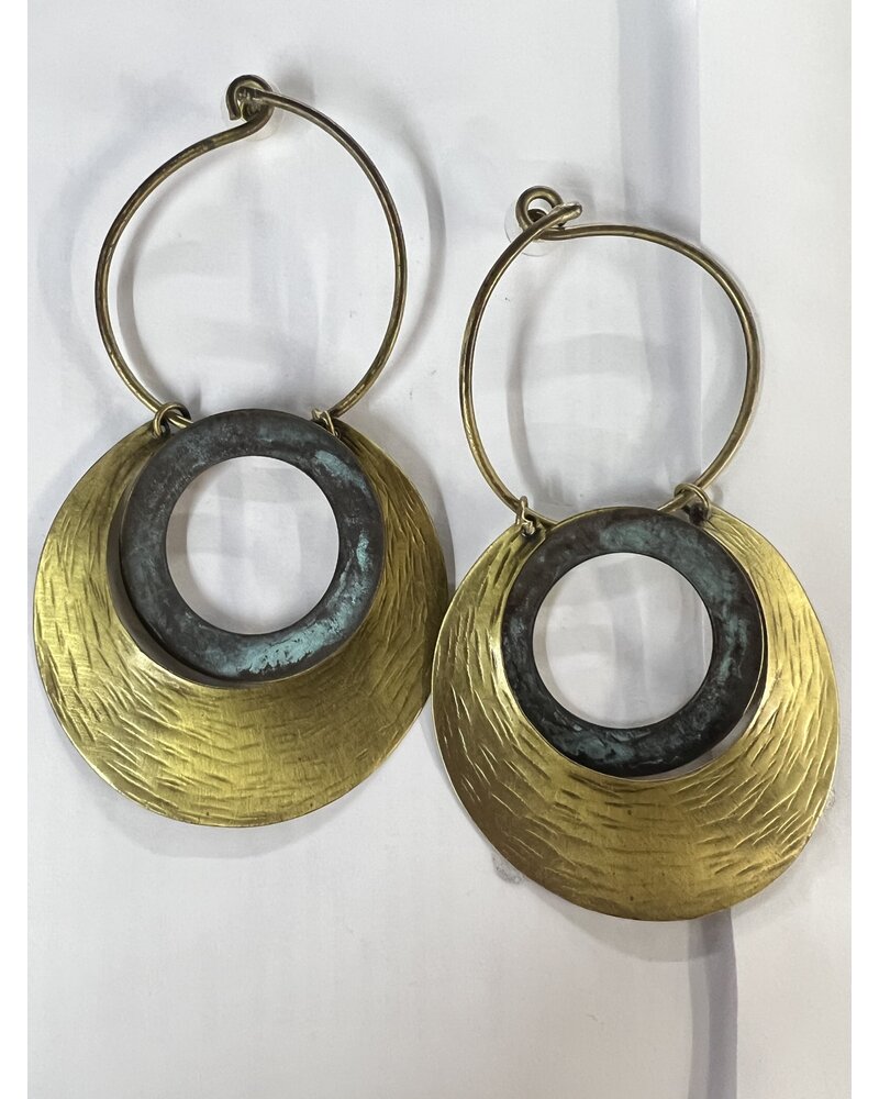 Designer brass earrings