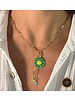 Green flower 4 Soles necklace