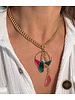 4 soles Necklace acrylic charms