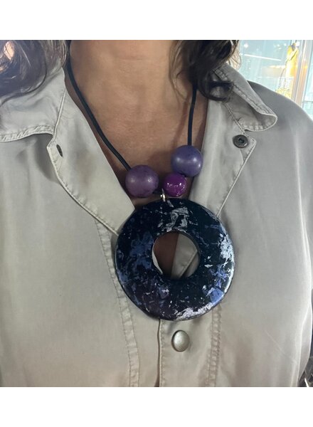 Purple Resin Necklace