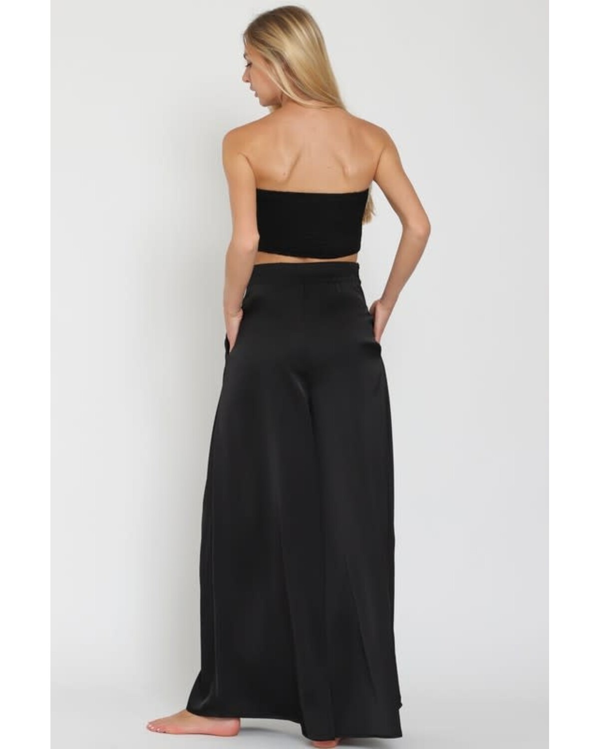 SEQUIN TUBE CROPPED TOP & LONG PANTS SET