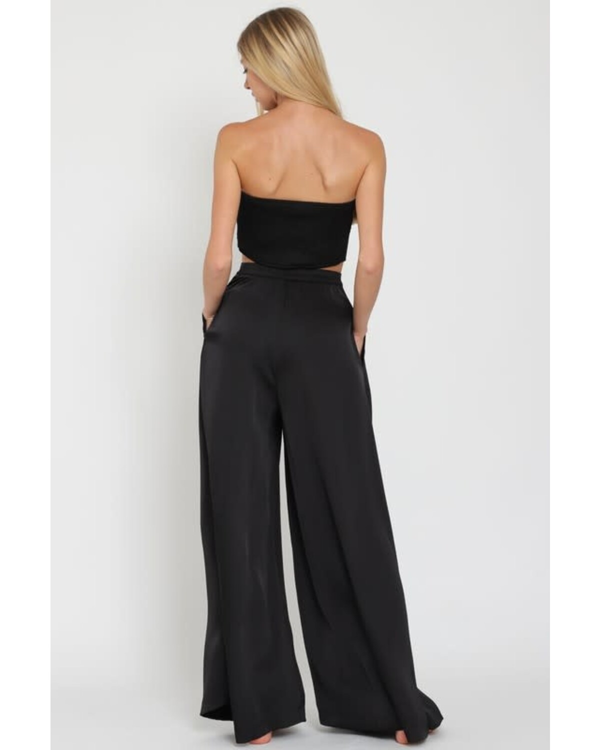 TUBE LACE CORSET TOP & HIGH WAISTED LONG PANTS SET