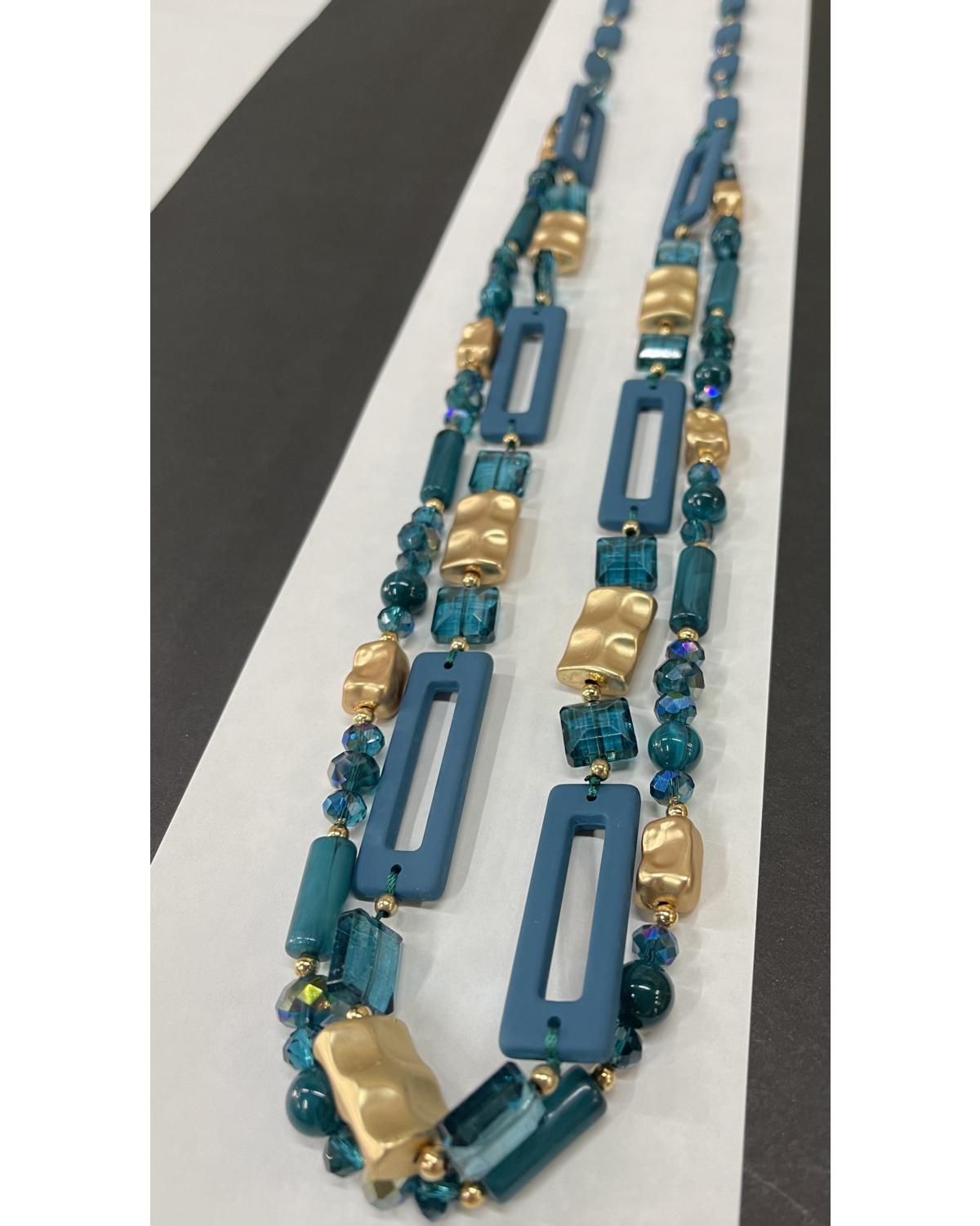 Two Layers Beads Necklace