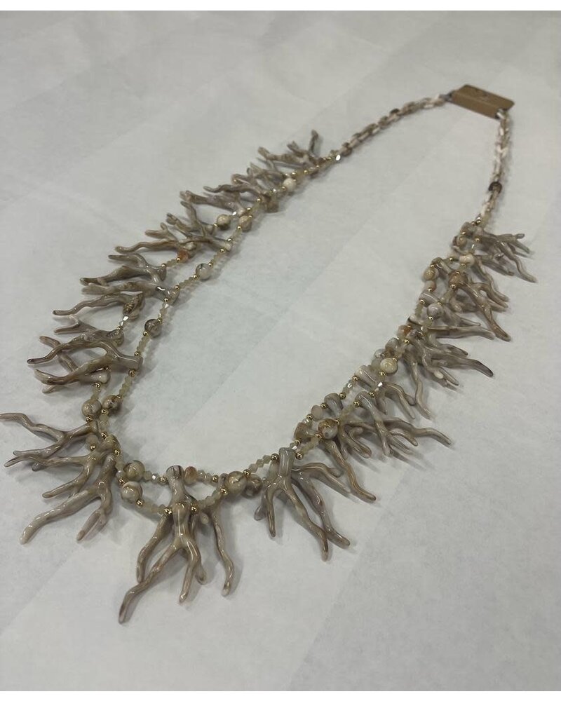Two Layers Corals Necklace