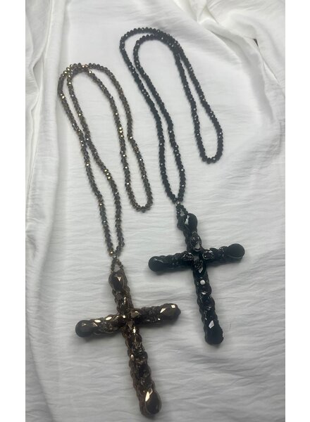 Big Cross Long Necklace
