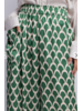 PRINTED WIDE LEG TROUSERS GREEN