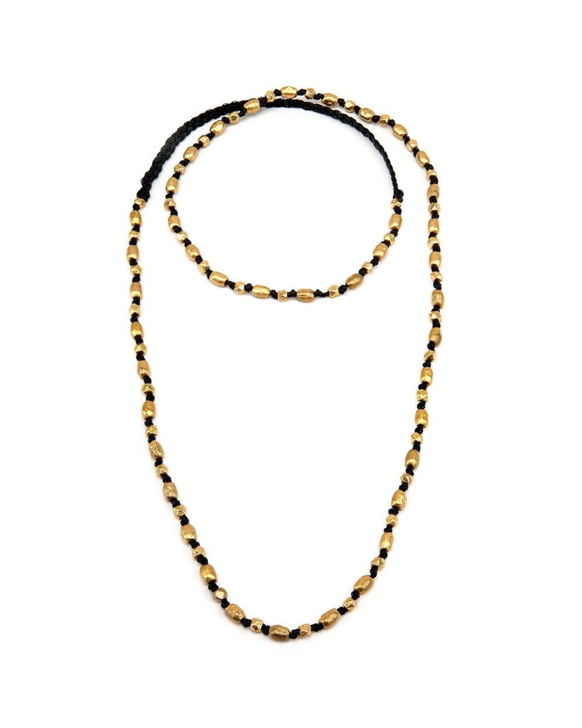 dry1006MACRAME NUGGETS NECKLACE