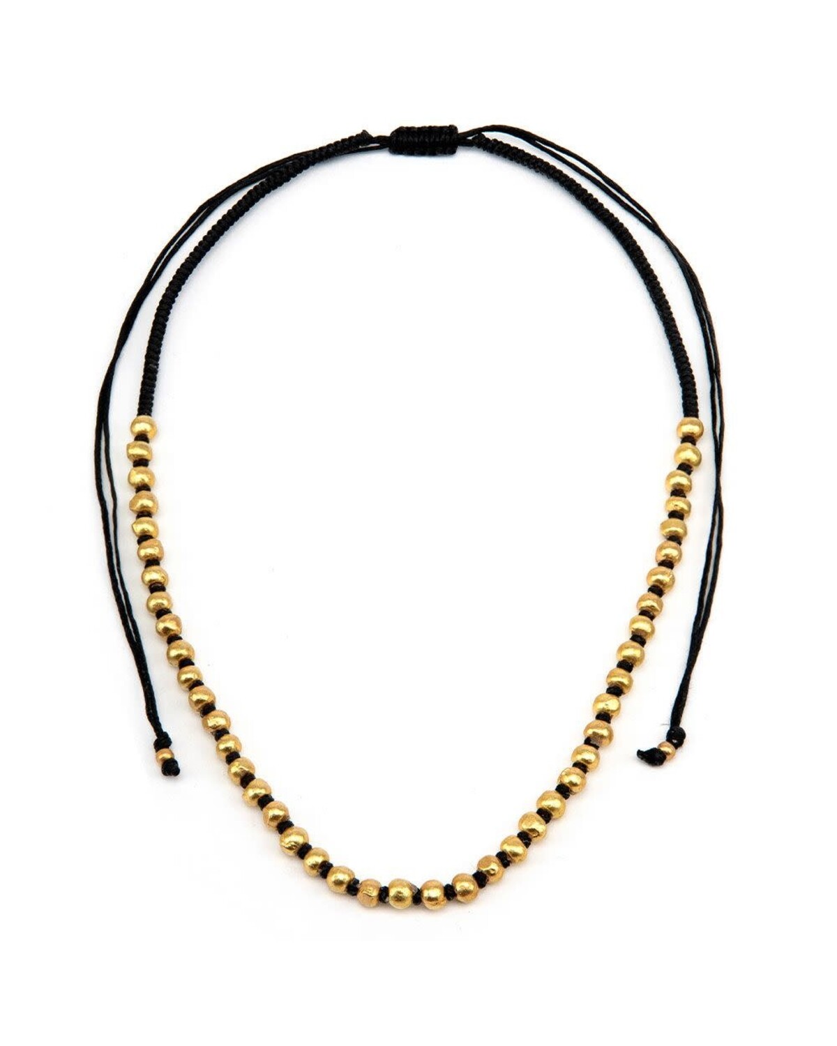 dry1502MACRAME SPHERES NECKLACE