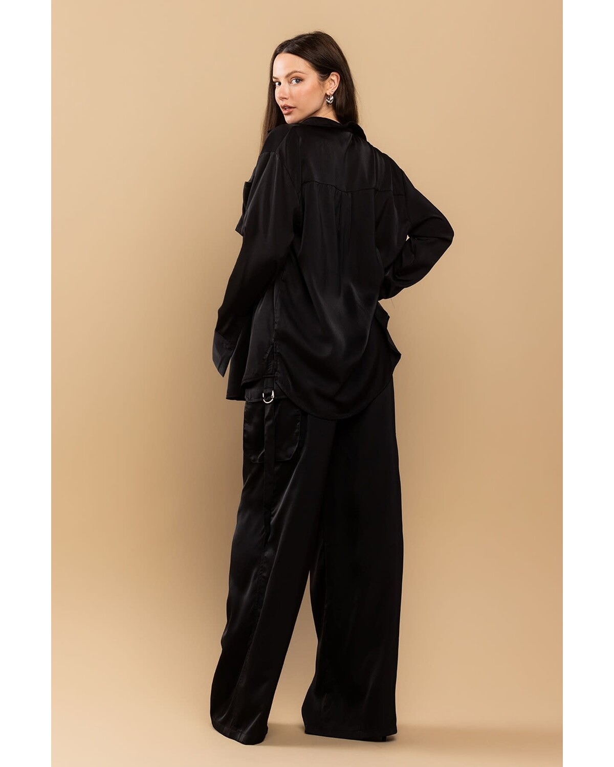 SATIN CARGO 3PCS PANTS SET