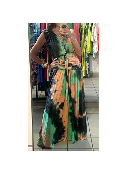 JERSEY RUCHED MAXI DRESS