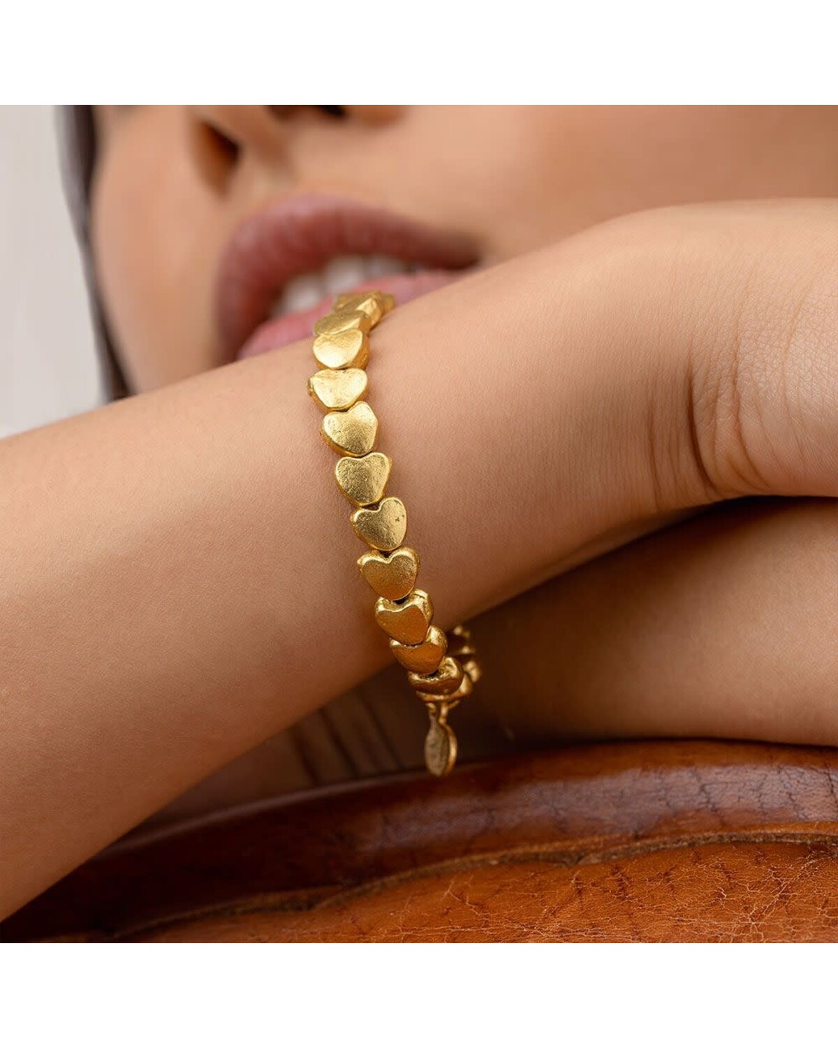 DRY4014ELASTIC BRACELET SMOOTH HEARTS