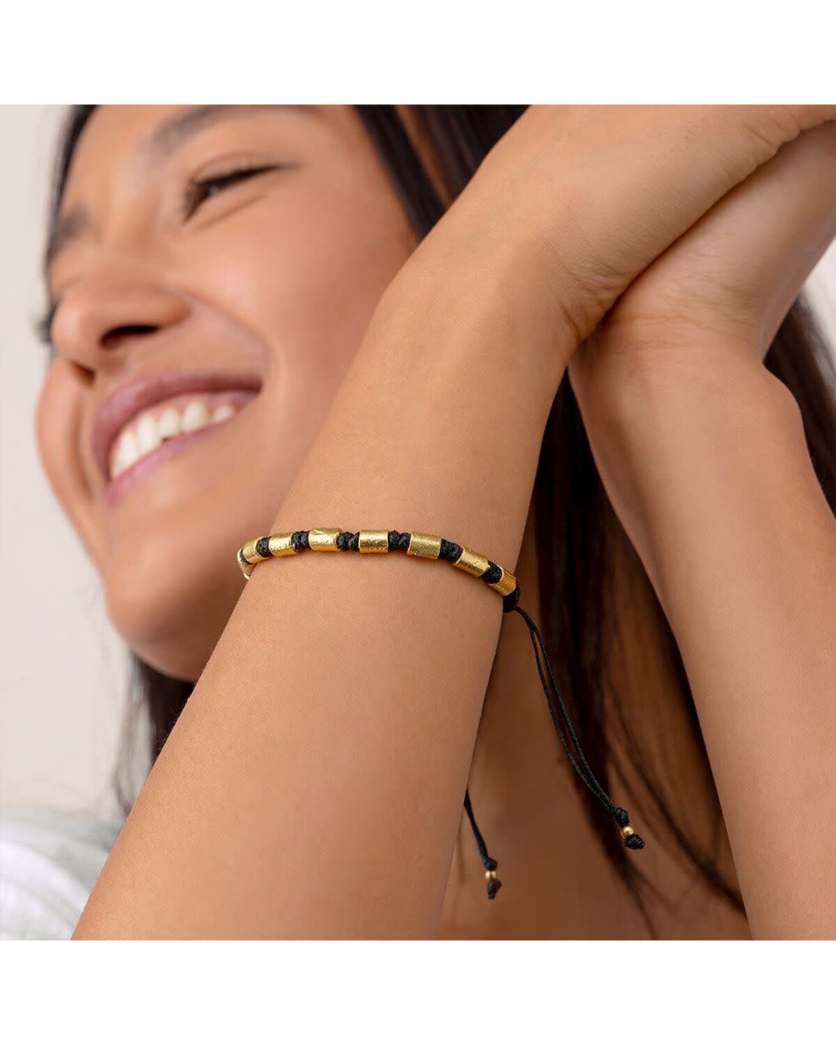 DRY4503BRACELET MACRAME CYLINDERS