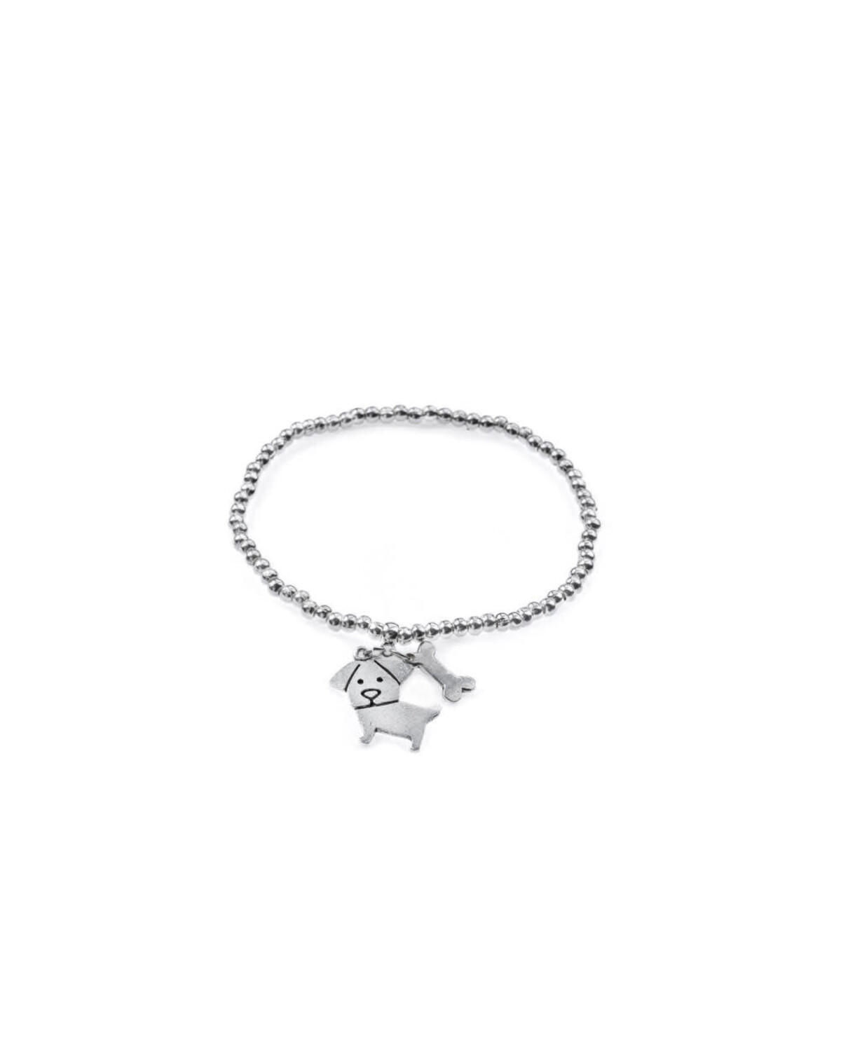 lo00124BRACCIALE EL. CANE/OSSO