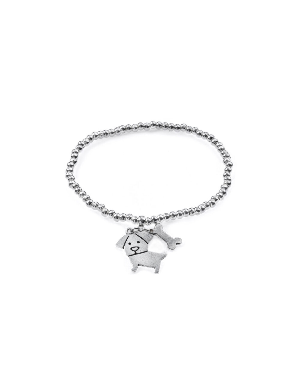 lo00124BRACCIALE EL. CANE/OSSO