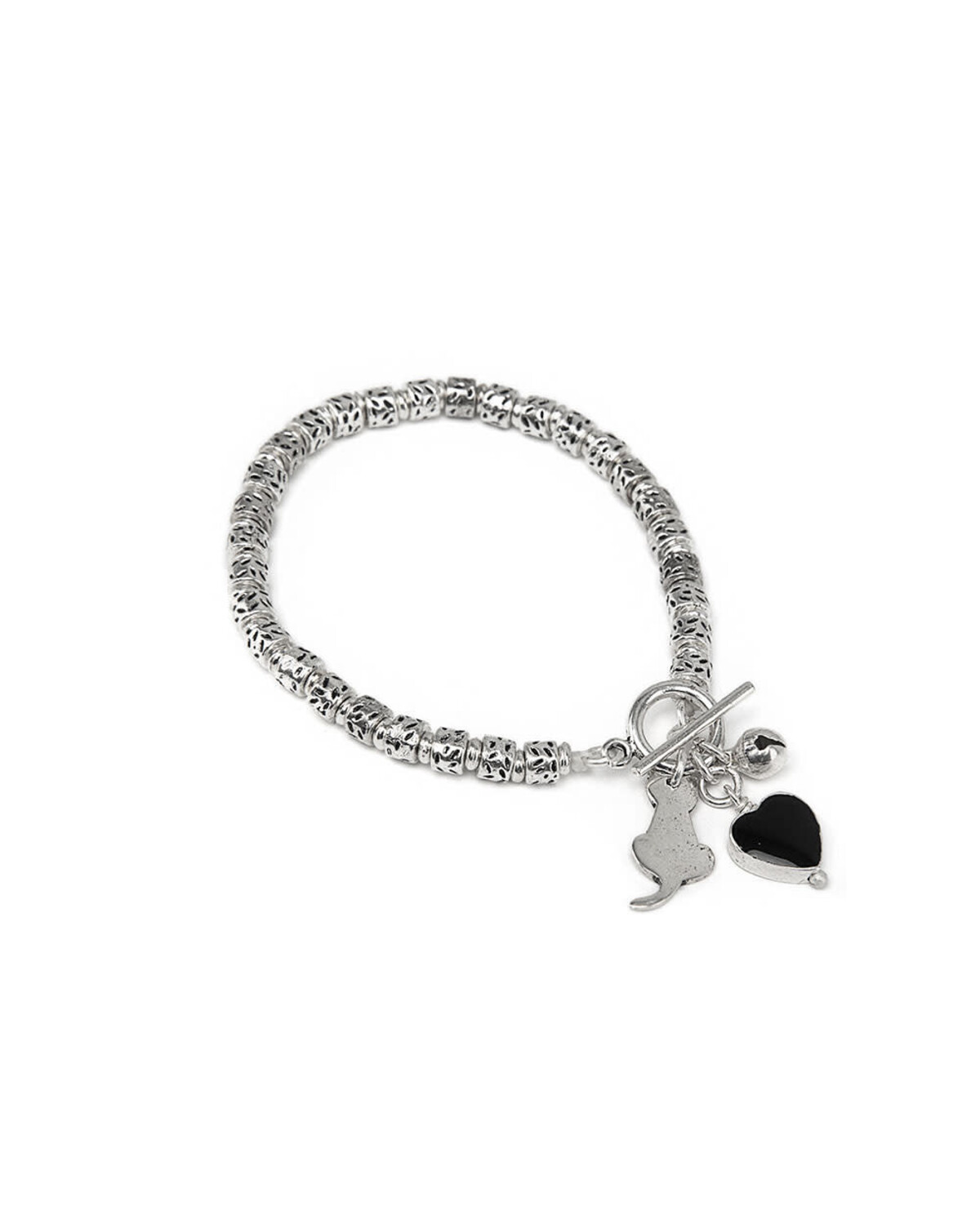 lo09021BRACCIALE CATENA T- BAR GATTO