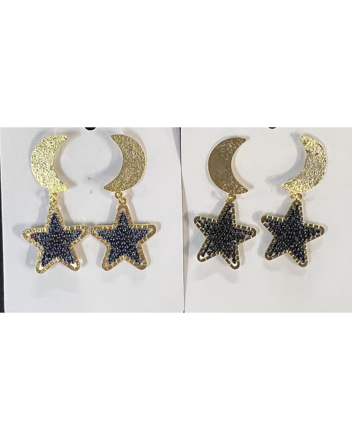 Moon and star earrings