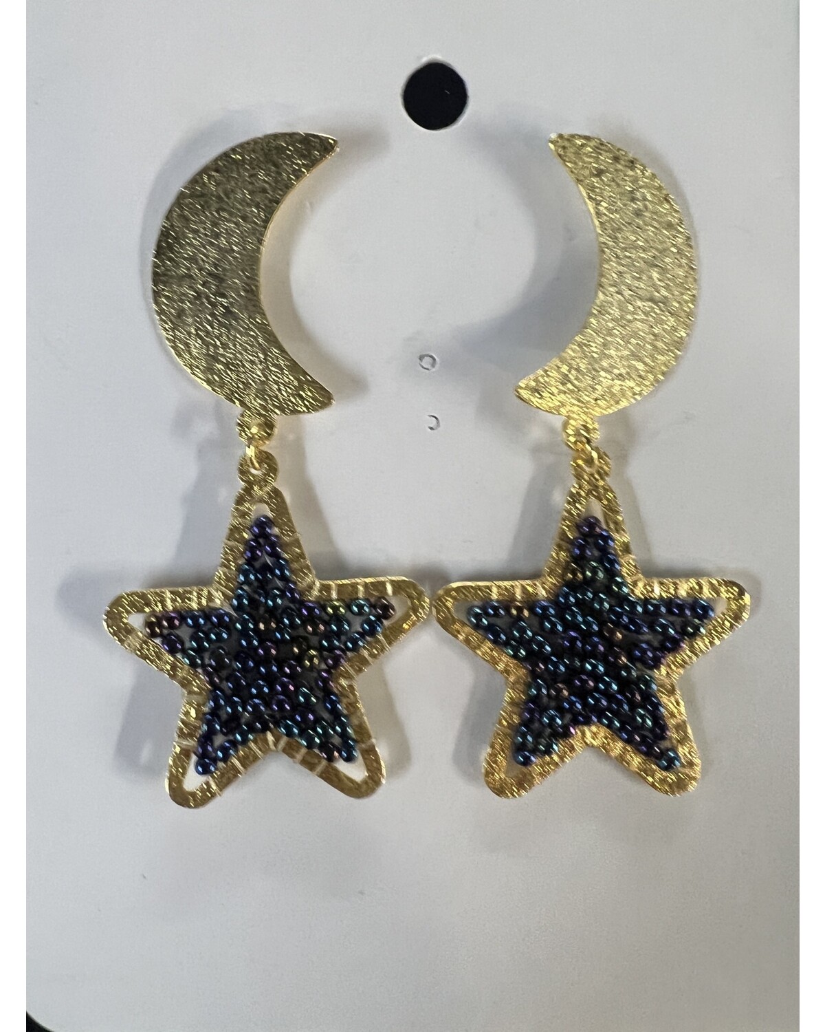 Moon and star earrings